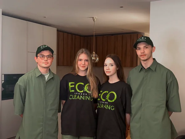 The Eco Cleaning London regular cleaning team in uniform